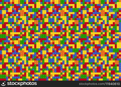 Multicolor abstract plastic constructor seamless pattern vector. Multicolor abstract plastic constructor seamless pattern