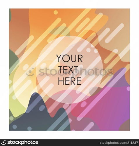Multicolor background with typography vector