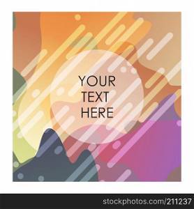 Multicolor background with typography vector
