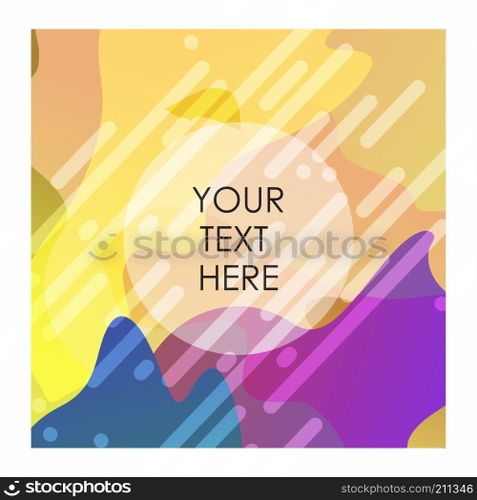 Multicolor background with typography vector