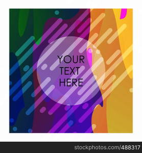 Multicolor background with typography vector