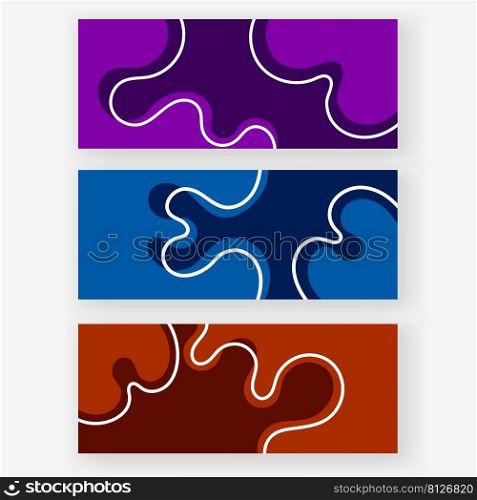 multicolor fluid texture banner templates for print offset