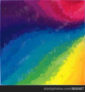 Multicolor polygonal illustration, which consist of triangles. Geometric background in Origami style with gradient. Triangular design for your business. Rainbow, spectrum image.