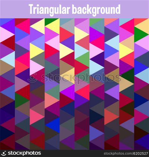 Multicolor triangular mesh mosaic background, creative design templates
