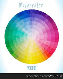 Multicolor vector spectral circle. Hand drawn watercolor illustration.. Multicolor spectral circle