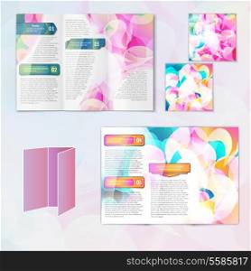 Multicolored abstract modern creative design paper brochure leaflet template elements isolated vector illustration