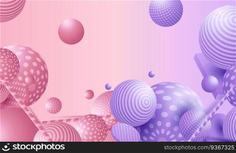 Multicolored decorative balls. Abstract vector illustration.