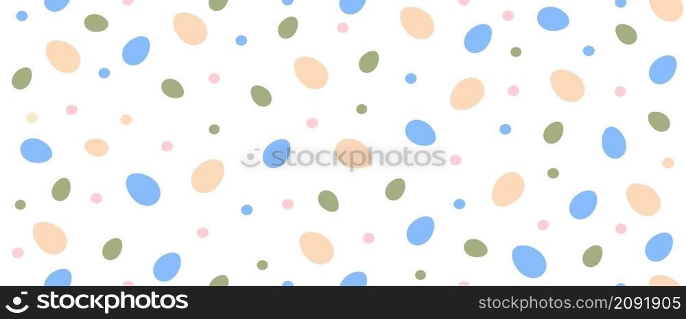 Multicolored Easter eggs on a white background Design of packaging for banner cards Vector illustration. Multicolored Easter eggs on a white background Design of packaging for banner cards.