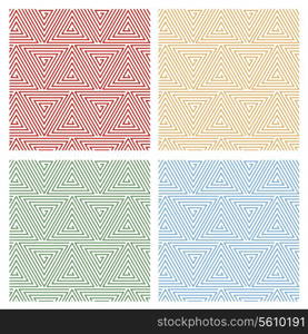 Multicolored Hypnotic Background Seamless Pattern.