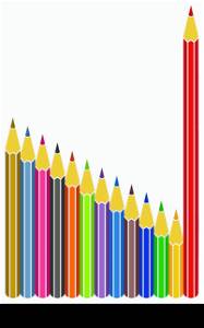 Multicolored pencils.