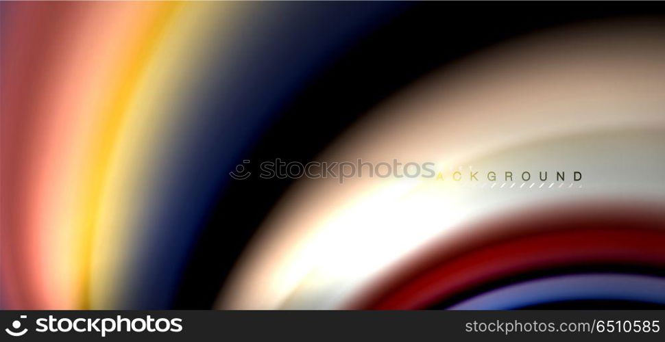 Multicolored wave lines on black background design. Multicolored wave lines on black background vector design