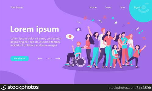 Multicultural people standing together isolated flat vector illustration. Cartoon diverse characters of multinational community members. Society and public concept