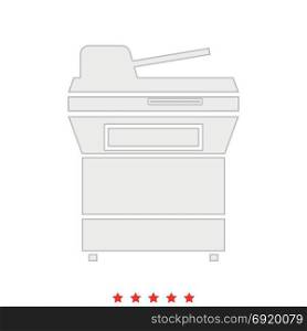 Multifunction printer or automatic copier icon .