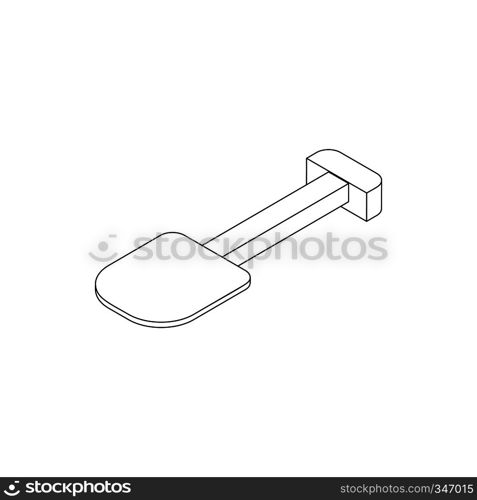 Multifunction spade icon in isometric 3d style on a white background. Multifunction spade icon, isometric 3d style