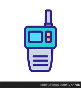 multifunctional walkie talkie icon vector. multifunctional walkie talkie sign. color symbol illustration. multifunctional walkie talkie icon vector outline illustration