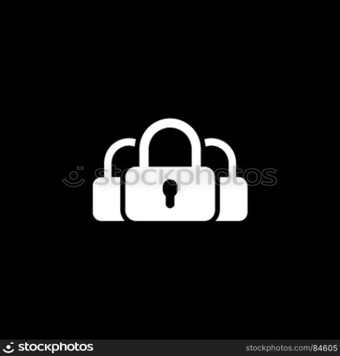 Multikey Security Services Icon. Flat Design.. Multikey Security Services Icon. Flat Design. Isolated Illustration. Security concept with a three padlocks. App Symbol or UI element.
