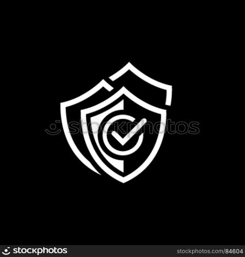 Multilevel Security Icon. Flat Design.. Multilevel Security Icon. Flat Design Isolated Illustration. App Symbol or UI element. Three Shields with a checkmark.