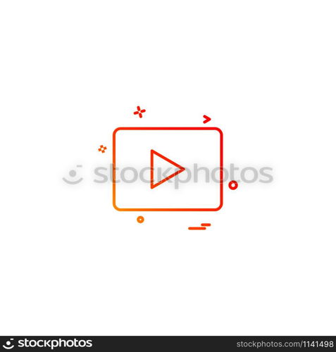 Multimedia buttons icon design vector