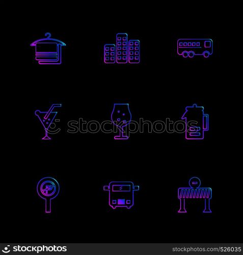 multimedia , camera , user interface , technology , summer , drink , food , board , drinks , tv , bottle , telephone , internet , zoom in , zoom out , icon, vector, design, flat, collection, style, creative, icons