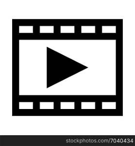 Multimedia clip reel, icon on isolated background