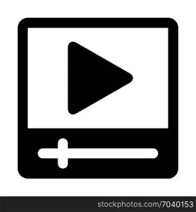Multimedia movie player, icon on isolated background