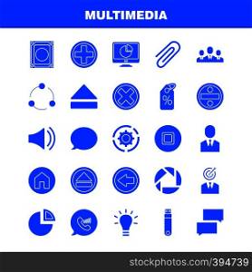 Multimedia Solid Glyph Icon for Web, Print and Mobile UX/UI Kit. Such as: Chat, Communication, Message, Notification, Chat, Communication, Message, Notification, Pictogram Pack. - Vector