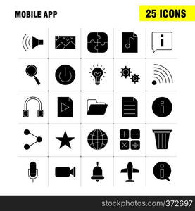 Multimedia Solid Glyph Icons Set For Infographics, Mobile UX/UI Kit And Print Design. Include: Film, Movie, Roll, Camera Roll, Downloading, Download, Internet, Eps 10 - Vector