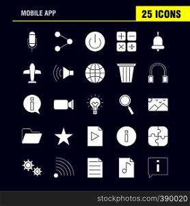 Multimedia Solid Glyph Icons Set For Infographics, Mobile UX/UI Kit And Print Design. Include: Film, Movie, Roll, Camera Roll, Downloading, Download, Internet, Eps 10 - Vector
