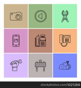 multimedia , user interface , camera , technology , play , pause , camcoder , video , click , capture , image , photography , photograph , icon, vector, design, flat, collection, style, creative, icons