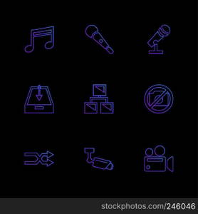 multimedia , user interface , camera , technology , play , pause , camcoder , video , click , capture , image , photography , photograph , icon, vector, design,  flat,  collection, style, creative,  icons