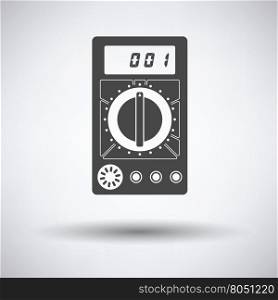 Multimeter icon on gray background with round shadow. Vector illustration.