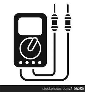 Multimeter icon simple vector. Voltage equipment. Electrical test. Multimeter icon simple vector. Voltage equipment