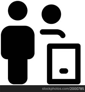 multiple family member using web messenger on a smartphone