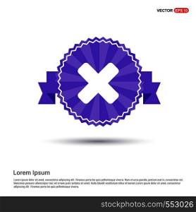 Multiply Icon - Purple Ribbon banner