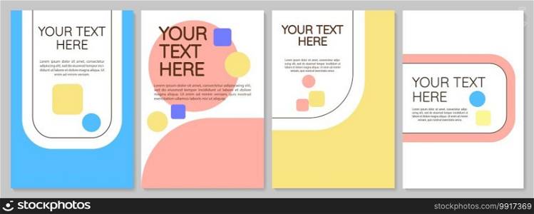 Multipurpose brochure cover template set. Corporate simple flyer, booklet, leaflet print, cover design with text space. Vector layouts for magazines, annual reports, advertising posters. Multipurpose brochure cover template set