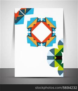Multipurpose CMYK geometric print template without any sample text