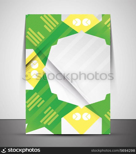 Multipurpose CMYK geometric print template without any sample text