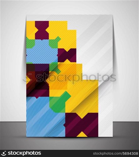 Multipurpose CMYK geometric print template without any sample text