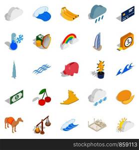 Multipurpose icons set. Isometric set of 25 multipurpose vector icons for web isolated on white background. Multipurpose icons set, isometric style