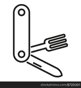 Multipurpose tool icon outline vector. Knife multitool. Army pocket. Multipurpose tool icon outline vector. Knife multitool