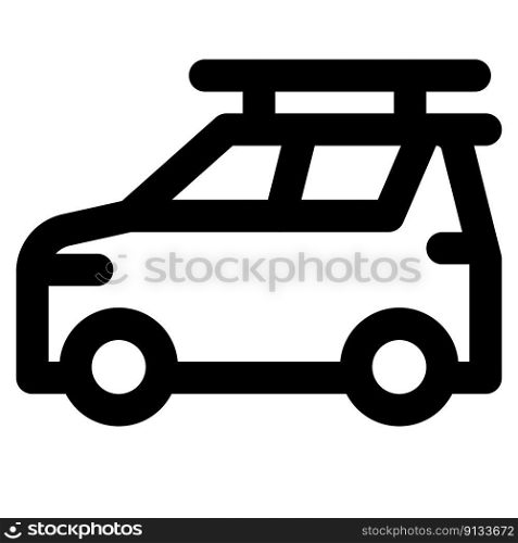 Multipurpose vehicle equipped with roof rack