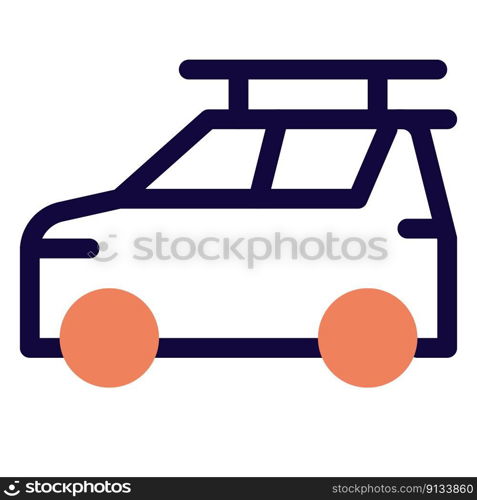 Multipurpose vehicle equipped with roof rack