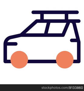 Multipurpose vehicle equipped with roof rack