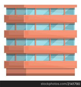 Multistore elevation icon cartoon vector. Office building. Residential house. Multistore elevation icon cartoon vector. Office building