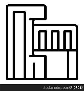 Multistory constructor icon outline vector. City block. Apartment building. Multistory constructor icon outline vector. City block