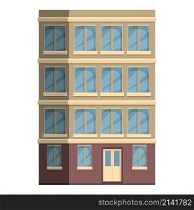 Multistory house icon cartoon vector. Apartment building. Condo city. Multistory house icon cartoon vector. Apartment building