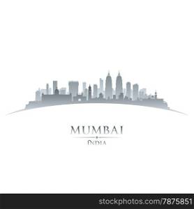 Mumbai India city skyline silhouette. Vector illustration