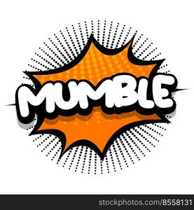 mumble Comic book Speech explosion bubble vector art illustration for comic lovers