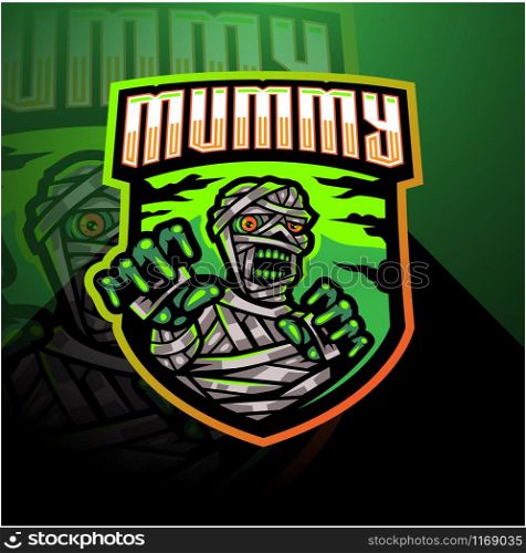 Mummy esport mascot logo design