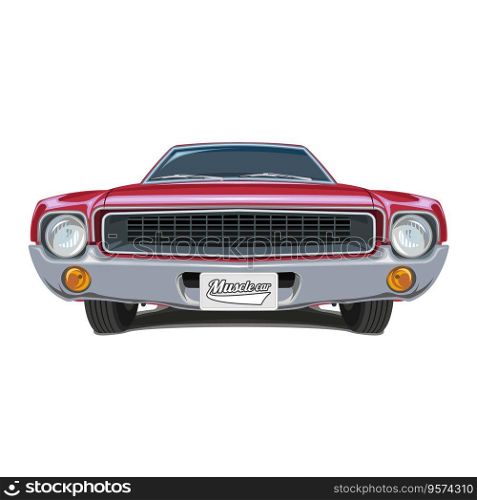 Muscle car poster vector image